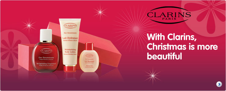 With Clarins Christmas is more beautiful